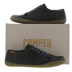 Camper Womens Peu Cami 20848 Leather Shoes Trainers - Black -Fashion Shoe Store 20848 017 Black PAIR Extra563476 2