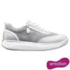 Joya Womens Laura Casual Leather Trainers - Light Grey -Fashion Shoe Store 962sne MAIN