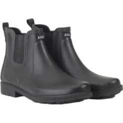 Aigle Mens Carville 2 Ankle Wellington Boots - Noir -Fashion Shoe Store Aigle MensCarville2 Noir 3 7