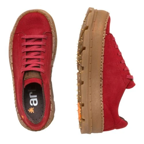 Art Mens Womens 1173 Blue Planet Chunky Shoes Trainers - Red 4 Art Mens Womens 1173 Blue Planet Chunky Shoes Trainers - Red - Image 2