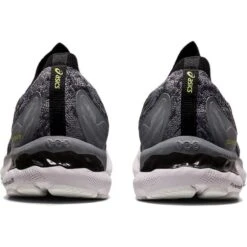 Asics Mens Gel Nimbus 23 Knit Running Shoes - Sheet Rock Black -Fashion Shoe Store Asics Nimbus23 KnitGyRockBlack 5 13