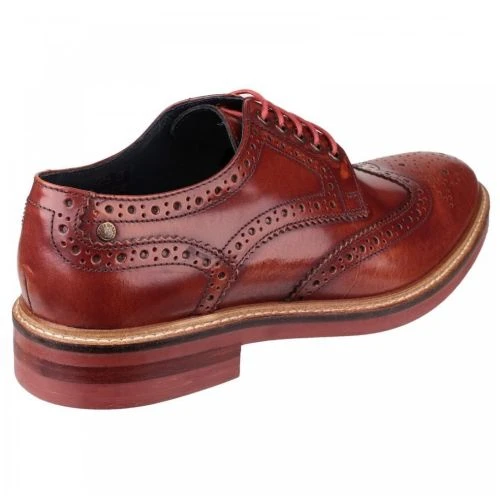 Base London Mens Woburn Brogue Shoe - Hi Shine Tan 9 Base London Mens Woburn Brogue Shoe - Hi Shine Tan - Image 7