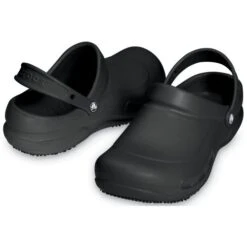 Crocs Mens Womens Bistro Clogs Non Slip Chef Work Shoes - Black -Fashion Shoe Store Bistro Black 2 10