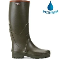 Aigle Mens Chambord Pro 2 Wellington Boots - Kaki