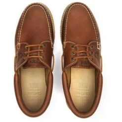 Chatham Mens Sperrin Leather Country Deck Boat Shoes - Dark Tan -Fashion Shoe Store Chatham Sperrin Tan 2 8