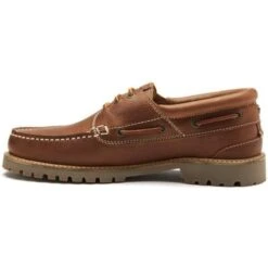 Chatham Mens Sperrin Leather Country Deck Boat Shoes - Dark Tan -Fashion Shoe Store Chatham Sperrin Tan 5 8