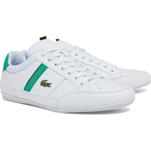 Lacoste Mens Chaymon 722-1 Leather Trainers - White Green 4 Lacoste Mens Chaymon 722-1 Leather Trainers - White Green - Image 2