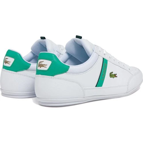 Lacoste Mens Chaymon 722-1 Leather Trainers - White Green 5 Lacoste Mens Chaymon 722-1 Leather Trainers - White Green - Image 3