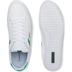 Lacoste Mens Chaymon 722-1 Leather Trainers - White Green 11 Lacoste Mens Chaymon 722-1 Leather Trainers - White Green -Fashion Shoe Store Chaymon07221 WhiteGreen 4766817