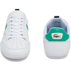 Lacoste Mens Chaymon 722-1 Leather Trainers - White Green 12 Lacoste Mens Chaymon 722-1 Leather Trainers - White Green -Fashion Shoe Store Chaymon07221 WhiteGreen 5766818