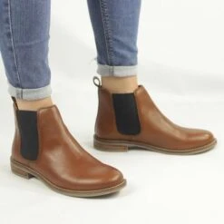 Cipriata Womens Alexandra Leather Chelsea Boots - Cognac Tan -Fashion Shoe Store Cipriata Alex Tan2 10