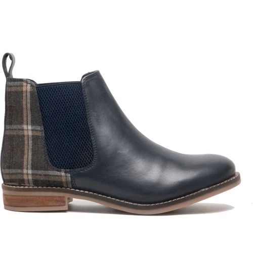Cipriata Womens Zoe Leather Chelsea Boots - Blue Tweed 4 Cipriata Womens Zoe Leather Chelsea Boots - Blue Tweed - Image 2