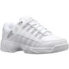K-Swiss Womens Court Prestir Tennis Shoes - White Silver -Fashion Shoe Store CourtPrestir WhiteSilver 2755290