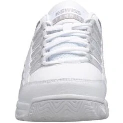 K-Swiss Womens Court Prestir Tennis Shoes - White Silver 11 K-Swiss Womens Court Prestir Tennis Shoes - White Silver -Fashion Shoe Store CourtPrestir WhiteSilver 3755291