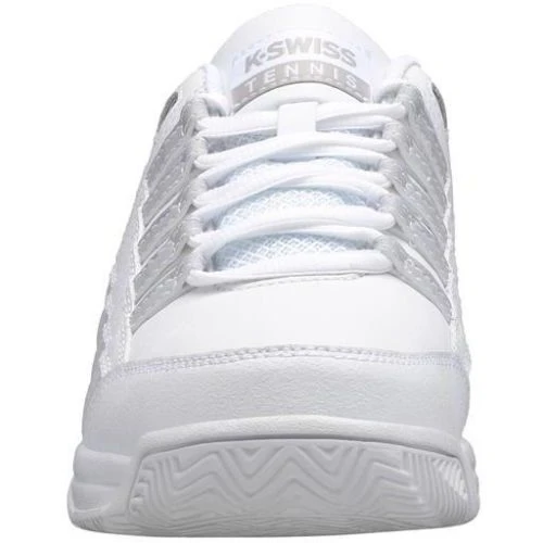 K-Swiss Womens Court Prestir Tennis Shoes - White Silver 5 K-Swiss Womens Court Prestir Tennis Shoes - White Silver - Image 3