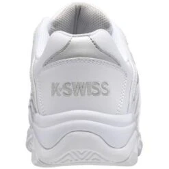 K-Swiss Womens Court Prestir Tennis Shoes - White Silver 12 K-Swiss Womens Court Prestir Tennis Shoes - White Silver -Fashion Shoe Store CourtPrestir WhiteSilver 4755292