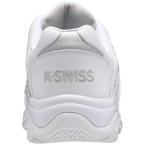 K-Swiss Womens Court Prestir Tennis Shoes - White Silver 6 K-Swiss Womens Court Prestir Tennis Shoes - White Silver - Image 4