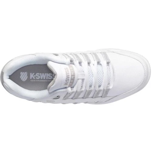 K-Swiss Womens Court Prestir Tennis Shoes - White Silver 9 K-Swiss Womens Court Prestir Tennis Shoes - White Silver - Image 7
