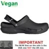 Crocs Mens Womens Bistro Clogs Non Slip Chef Work Shoes - Black -Fashion Shoe Store Crocs Bistro VG