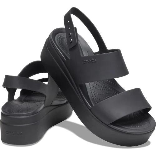 Crocs Womens Brooklyn Low Wedge Sandals - Black 5 Crocs Womens Brooklyn Low Wedge Sandals - Black - Image 3