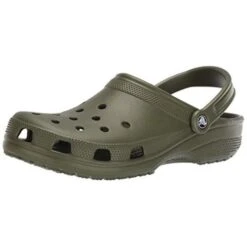 Crocs Mens Womens Classic Clog Vegan Work Shoes Sandals - Army Green -Fashion Shoe Store Crocs Classic ArmyGreen6 13