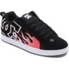 DC Womens Court Graffik Skate Shoes - Black Flame 1 DC Womens Court Graffik Skate Shoes - Black Flame -Fashion Shoe Store DC CourtGraffik BlackFlamesBFM 1 9
