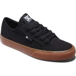 DC Mens Manual Canvas Skate Shoes - Black Gum -Fashion Shoe Store DC Manual BlackGum 2 34