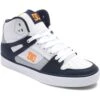 DC Mens Pure High Top Trainers - White Grey Orange -Fashion Shoe Store DC PureHighTop WhiteGreyOrange 2 12