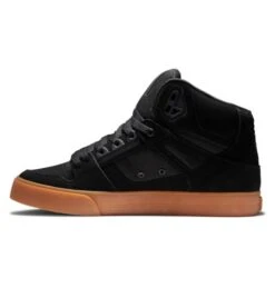 DC Mens Pure High Top Trainers WC - Black Gum -Fashion Shoe Store DC PureHighTop bgm 4 9