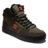 DC Mens Pure High Top WC Hi Top Skate Shoes - Dusty Olive Orange -Fashion Shoe Store DC PureHighWnt doo 2 10