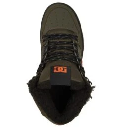 DC Mens Pure High Top WC Hi Top Skate Shoes - Dusty Olive Orange -Fashion Shoe Store DC PureHighWnt doo 5 10