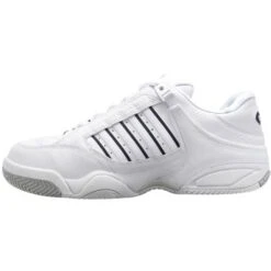 K-Swiss Mens Defier Tennis Shoes - White White Black -Fashion Shoe Store DefierRS WhiteWhiteBlack 5755779 1