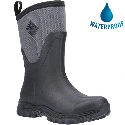 Muck Boots Womens Arctic Sport II Mid Neoprene Wellies - Black Grey 3 Muck Boots Womens Arctic Sport II Mid Neoprene Wellies - Black Grey