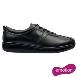 Joya Womens Emma Emotion Leather Lace Up Shoes - Black
