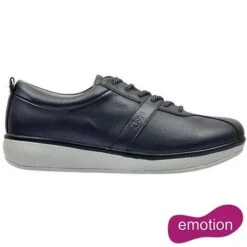Joya Womens Emma Emotion Leather Lace Up Shoes - Navy