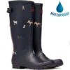 Joules Womens Welly Print Wellington Boots - Navy Dogs -Fashion Shoe Store ES2738 7