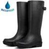 Fitflop Womens Wonderwelly Tall Wellington Boots - All Black -Fashion Shoe Store ES2988 8