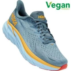 Hoka Mens Clifton 8 Running Shoes - Goblin Blue Mountain Spring