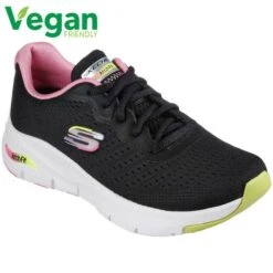 Skechers Womens Arch Fit Infinity Cool Vegan Trainers - Black Multi