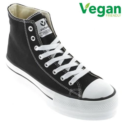 Victoria Shoes Womens Tribu Hi Trainers - Black 3 Victoria Shoes Womens Tribu Hi Trainers - Black