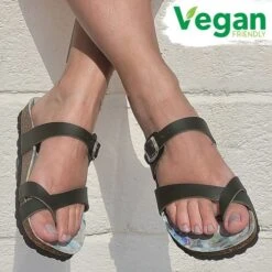 Oxygen Womens Circe Vegan Sandals - Green