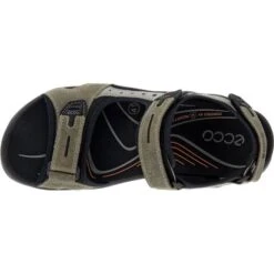 Ecco Shoes Mens Offroad Leather Walking Sandals - Tarmac Moon Rock -Fashion Shoe Store Ecco Offroad TarmacMoonRock 5 6