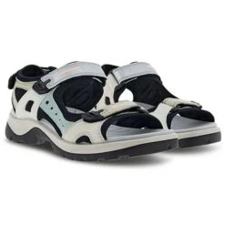 Ecco Shoes Womens Offroad Leather Walking Sandals - Multicolour Sage -Fashion Shoe Store Ecco Ofroad Multicolour 4 5