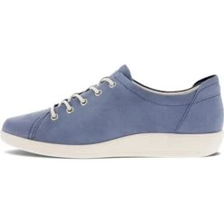 Ecco Shoes Womens Soft 2.0 Leather Shoes - Misty -Fashion Shoe Store Ecco Soft20 Blue 3 5