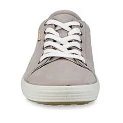 Ecco Shoes Womens Soft 7 Leather Trainers - Grey Rose -Fashion Shoe Store Ecco Soft7 RoseGrey 3 5