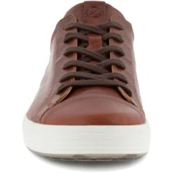 Ecco Shoes Mens Soft 7 Leather Trainers - Cognac -Fashion Shoe Store Ecco Soft7Brown 470364 02053 6 6