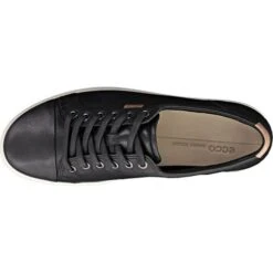 Ecco Womens Soft 7 Leather Trainers - Black -Fashion Shoe Store Ecco Soft7Wms Black 3 5