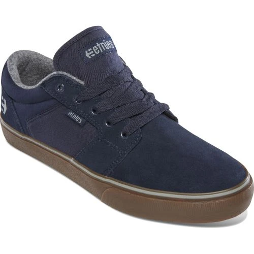 Etnies Mens Barge LS Skate Shoes - Dark Blue Gum 3 Etnies Mens Barge LS Skate Shoes - Dark Blue Gum