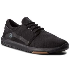Etnies Mens Scout Vegan Skate Shoes - Black Black Gum -Fashion Shoe Store Etnies Scout BkBkGumRT 1 12