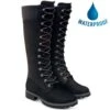 Timberland Womens Premium 14 Inch Tall Lace Up Waterproof Boots - Black - 8167R -Fashion Shoe Store FA0231X